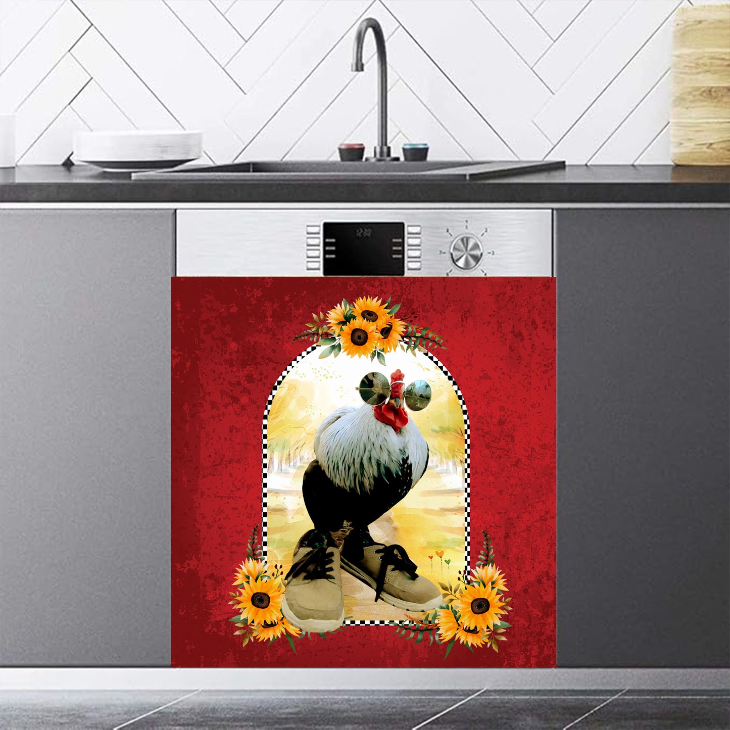 Farmyard Fashion Icon | Magnetic Dishwasher Cover