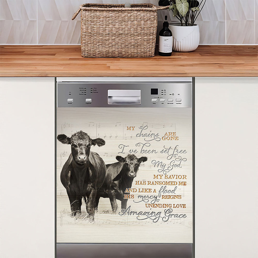 Rustic Farm Cow Dishwasher Cover