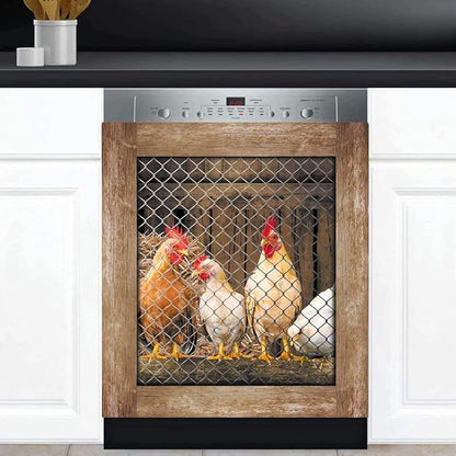 Home is Where the Hens Are Dishwasher Sticker Magnet