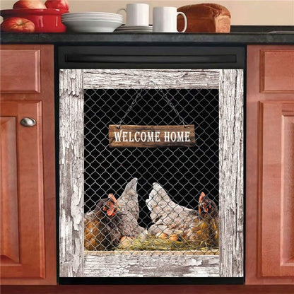 Homega Farmhouse Chicken Dishwasher Magnet