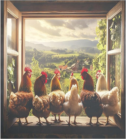 Chicken Dishwasher Magnet Cover Decoration,Farmhouse Dishwasher Magnetic Cover