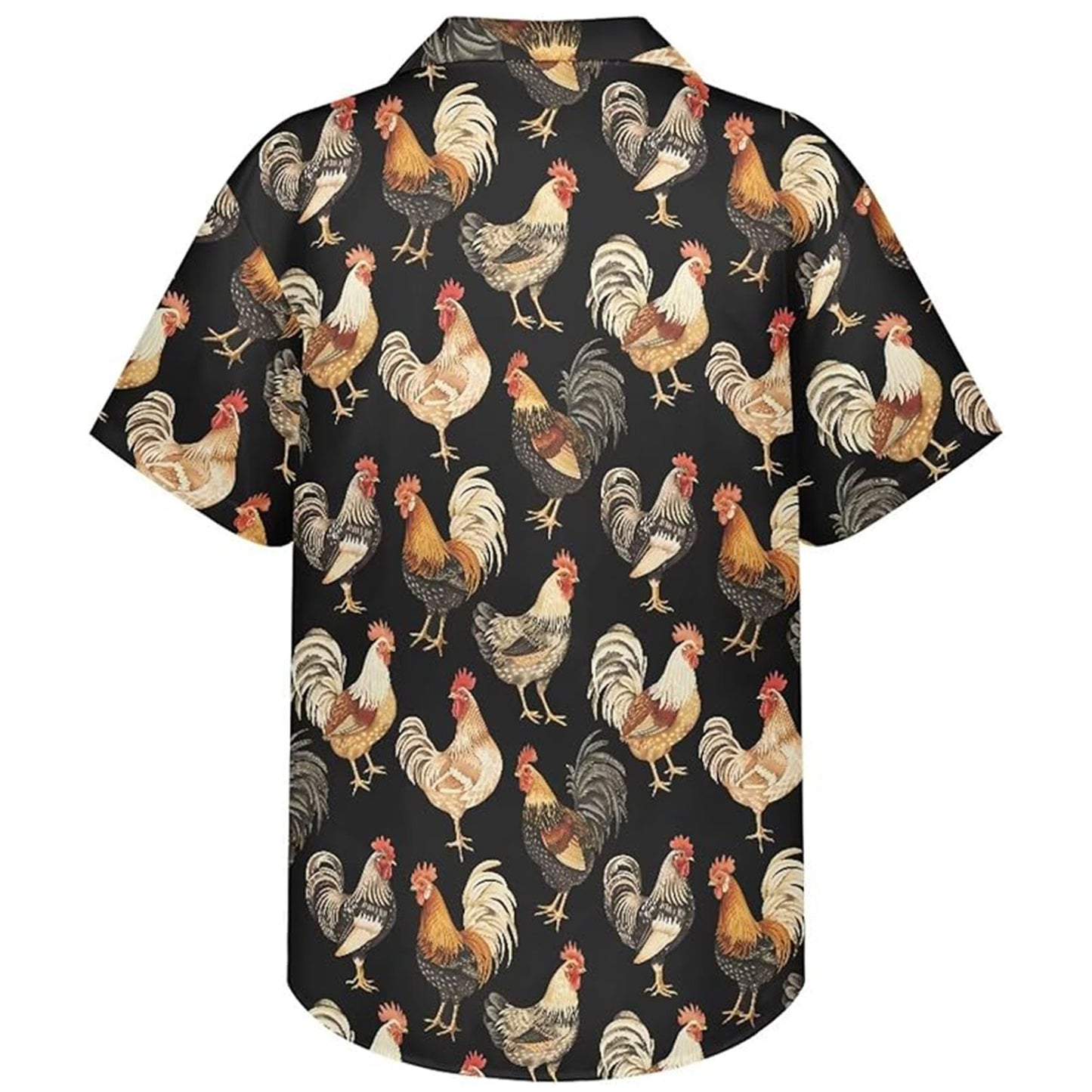 Hawaiian Farm Chicken Print Shirt - Perfect for Casual Summer Days