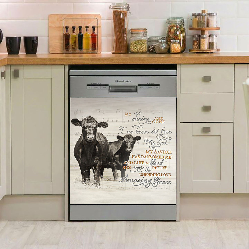 Rustic Farm Cow Dishwasher Cover
