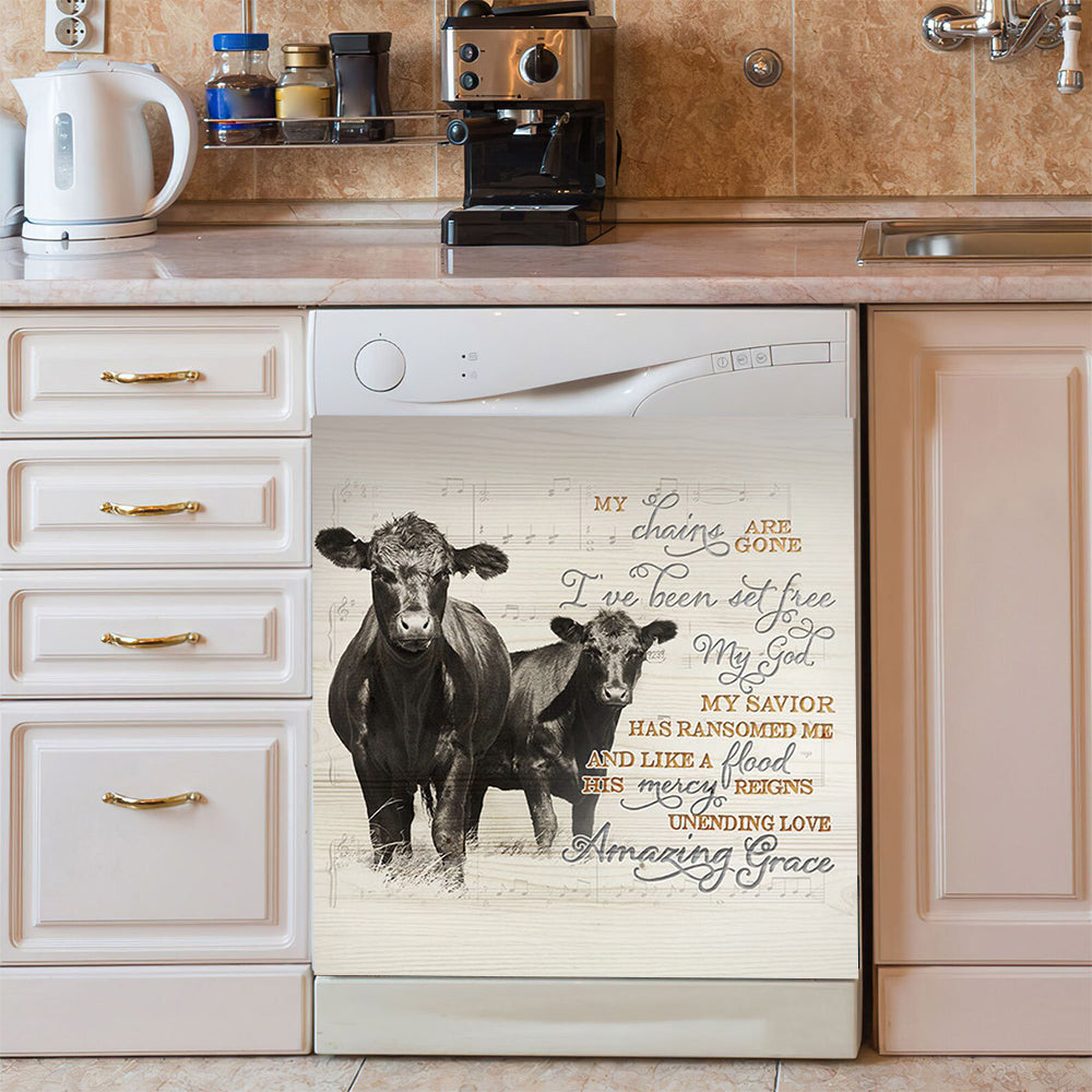 Rustic Farm Cow Dishwasher Cover
